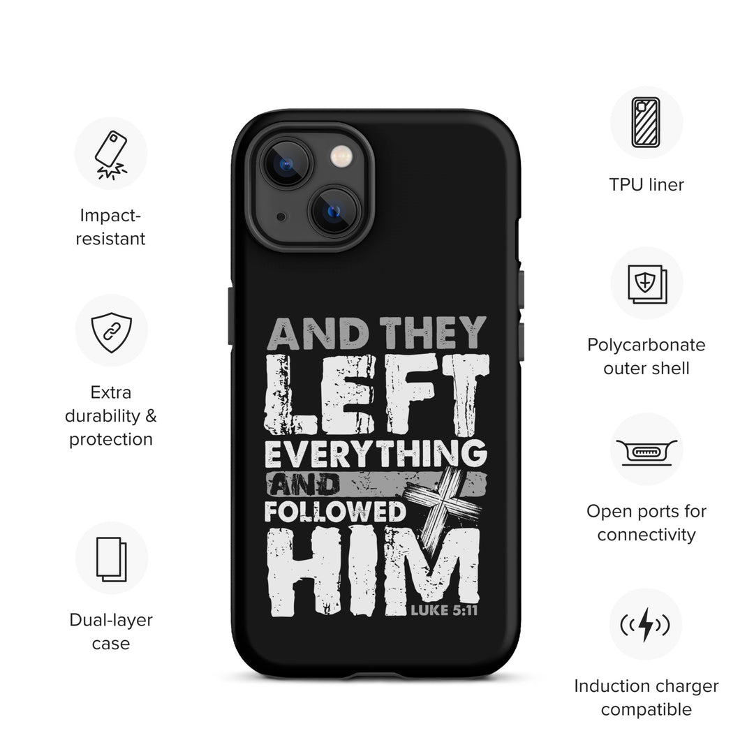 Christian Phone Case Left Everything Cross Black for iPhone® iPhone® Phone Cases   