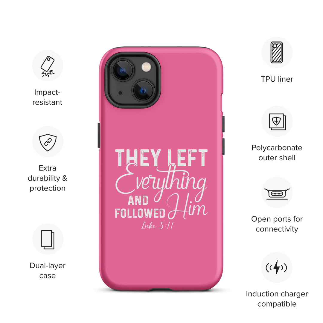 Christian Phone Case Left Everything Pink for iPhone® iPhone® Phone Cases   