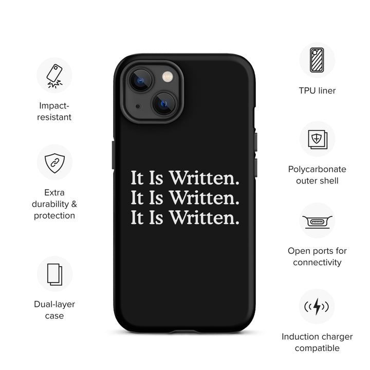 Christian Phone Case It Is Written Black for iPhone® iPhone® Phone Cases   