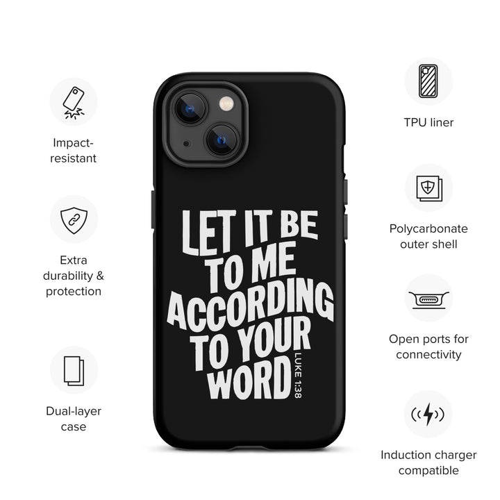 Christian Phone Case According To Your Word Black for iPhone® iPhone® Phone Cases   