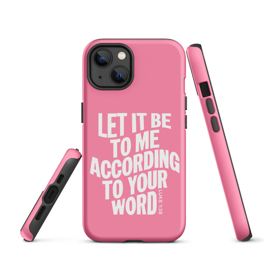 Christian Phone Case According To Your Word Pink  for iPhone® iPhone® Phone Cases   