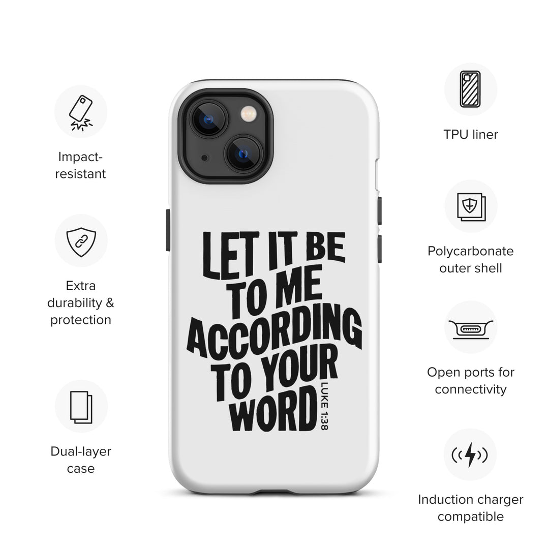 Christian Phone Case According To Your Word White for iPhone® iPhone® Phone Cases   