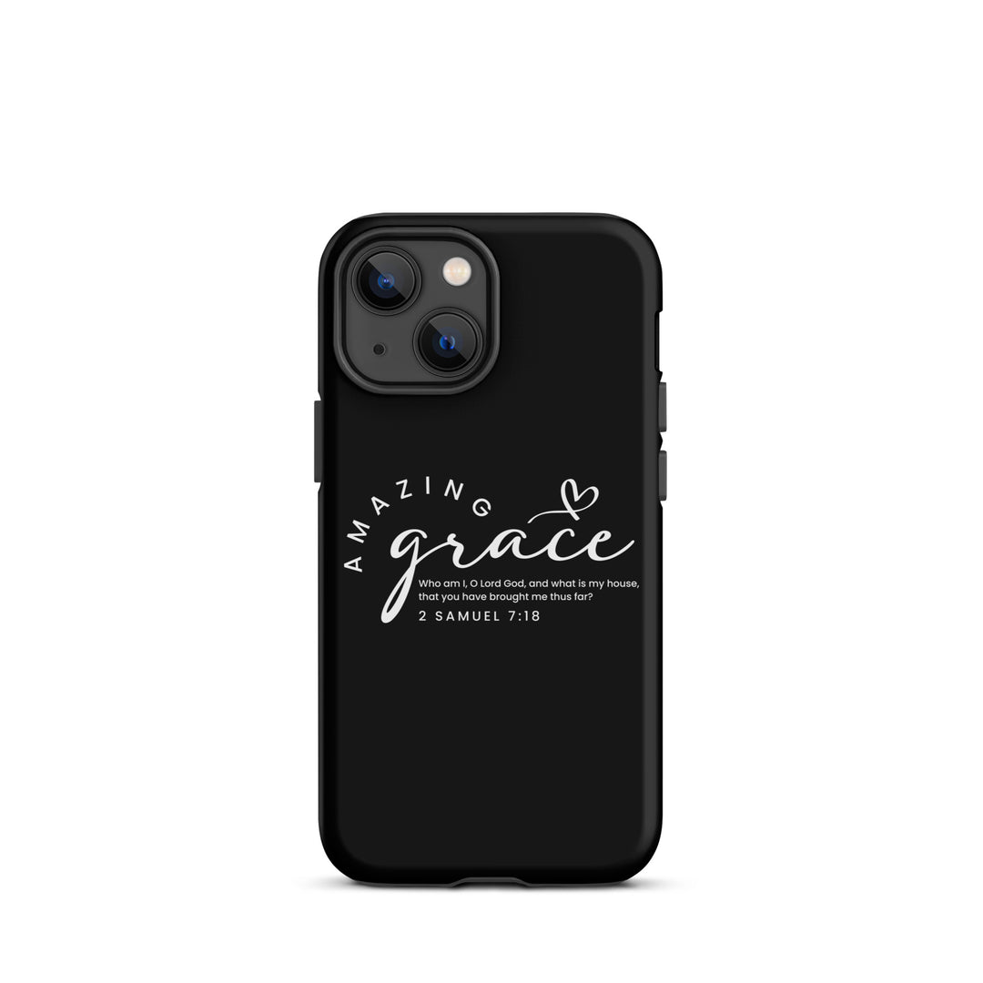 Christian Phone Case Amazing Grace Heart Black for iPhone® iPhone® Phone Cases Matte iPhone 13 mini 