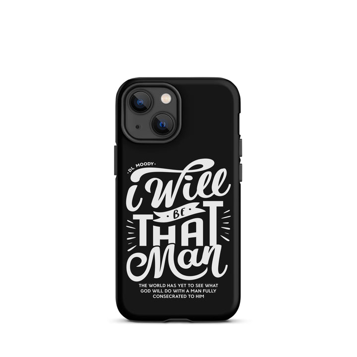 Christian Phone Case I Will Be That Man Black for iPhone® iPhone® Phone Cases Matte iPhone 13 mini 