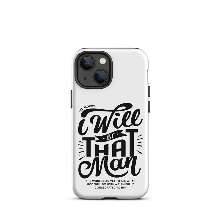 Christian Phone Case I Will Be That Man White for iPhone® iPhone® Phone Cases Matte iPhone 13 mini 