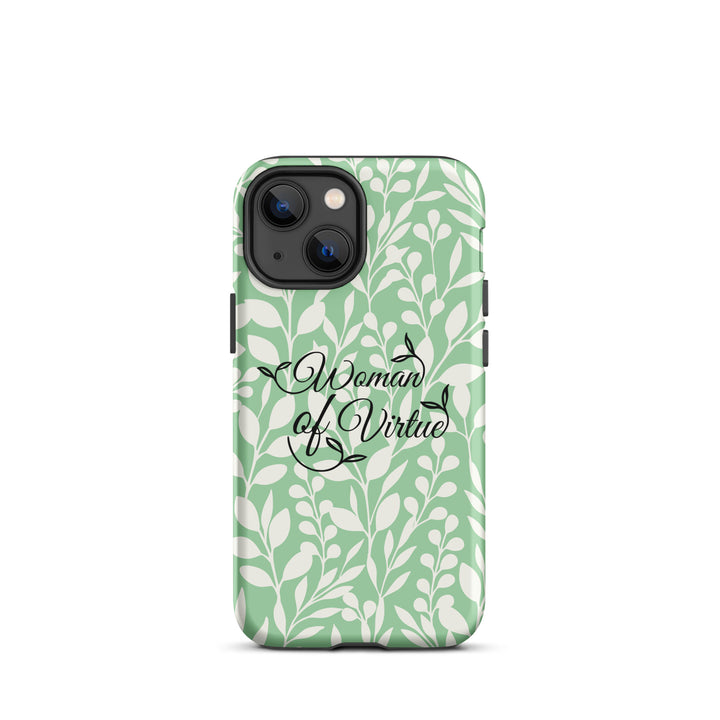 Christian Phone Case Woman of Virtue Green for iPhone® iPhone® Phone Cases Matte iPhone 13 mini 