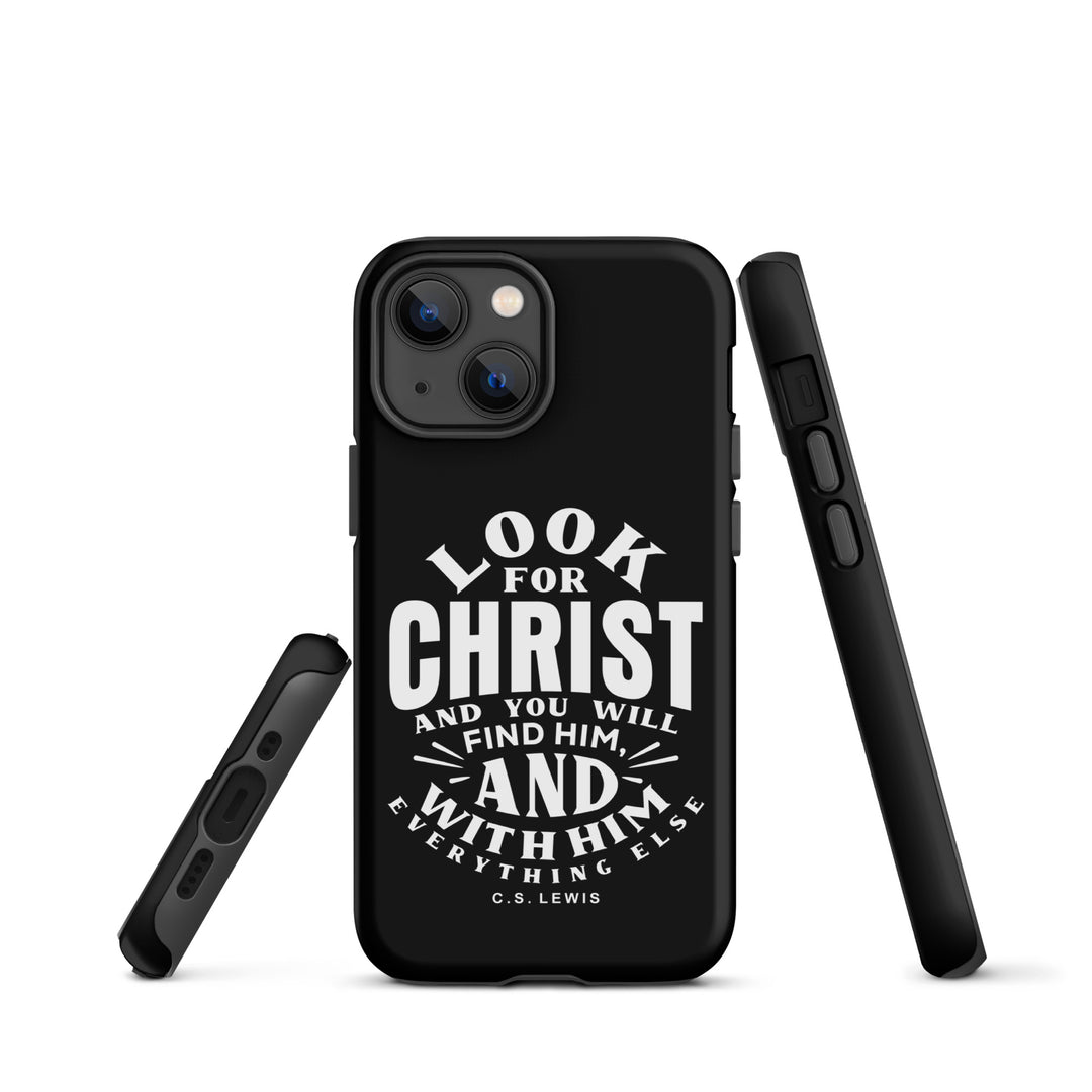 Christian Phone Case Look For Christ Black for iPhone® iPhone® Phone Cases   