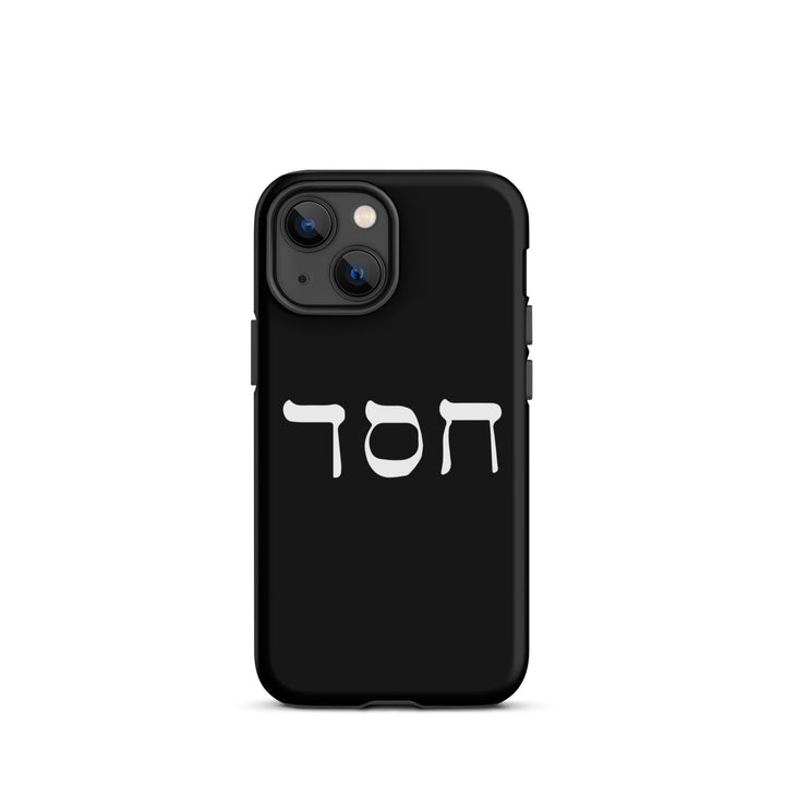 Christian Phone Case Hesed Hebrew Script Black for iPhone® iPhone® Phone Cases Matte iPhone 13 mini 