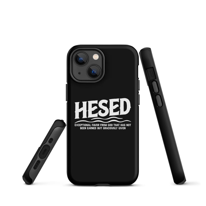 Christian Phone Case Hesed Exceptional Favor Black for iPhone® iPhone® Phone Cases   