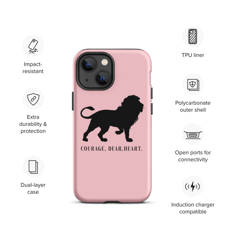 Christian Phone Case Courage Dear Heart Pink for iPhone® iPhone® Phone Cases   