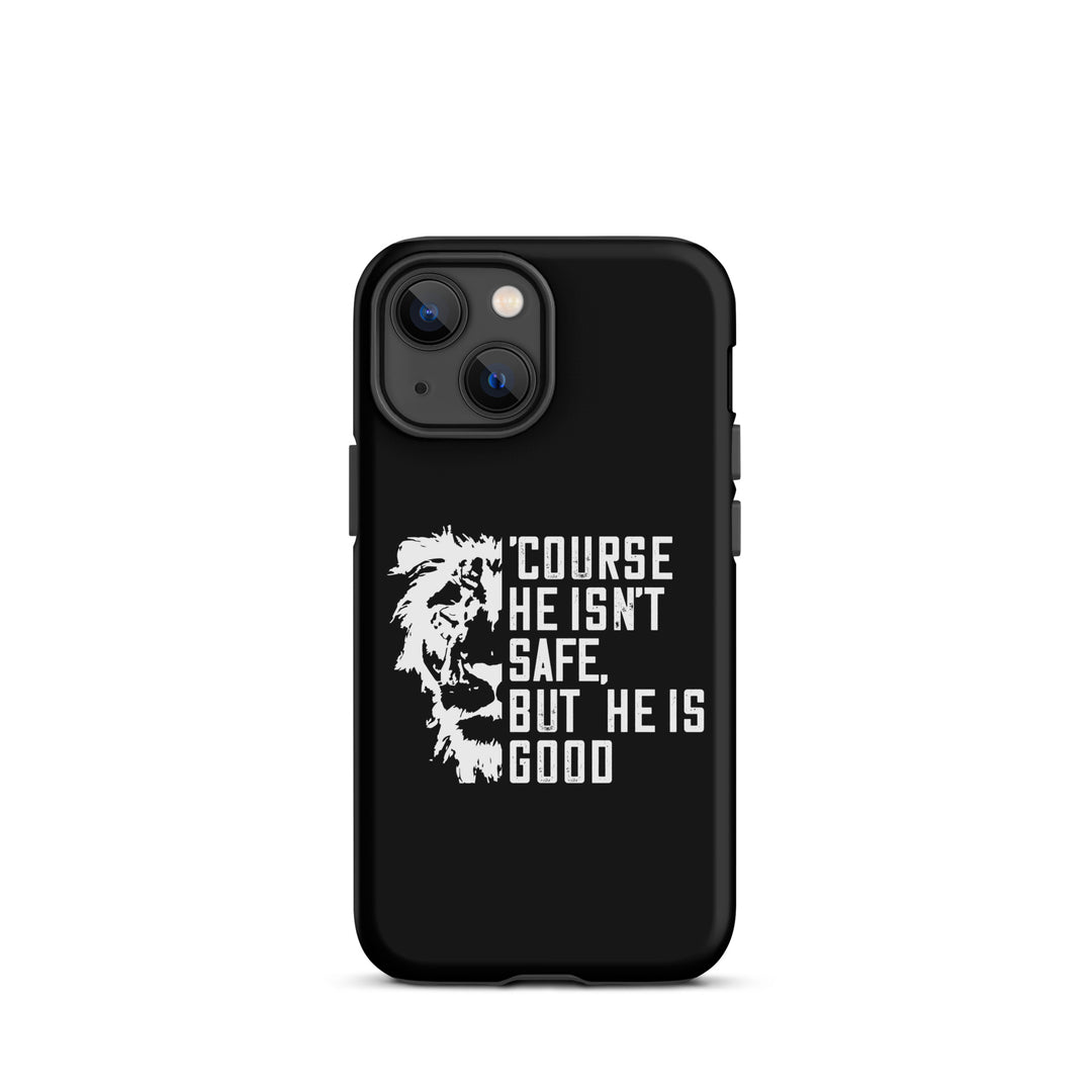 Christian Phone Case for iPhone® 'Course He Isn't Safe Black iPhone® Phone Cases Matte iPhone 13 mini 