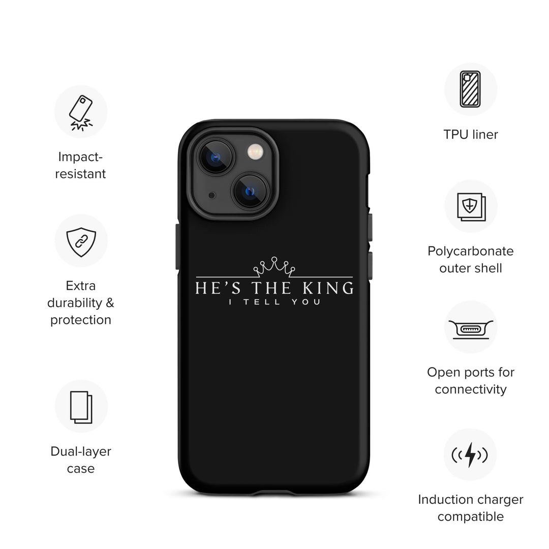 Christian Phone Case He's The King Black for iPhone® iPhone® Phone Cases   