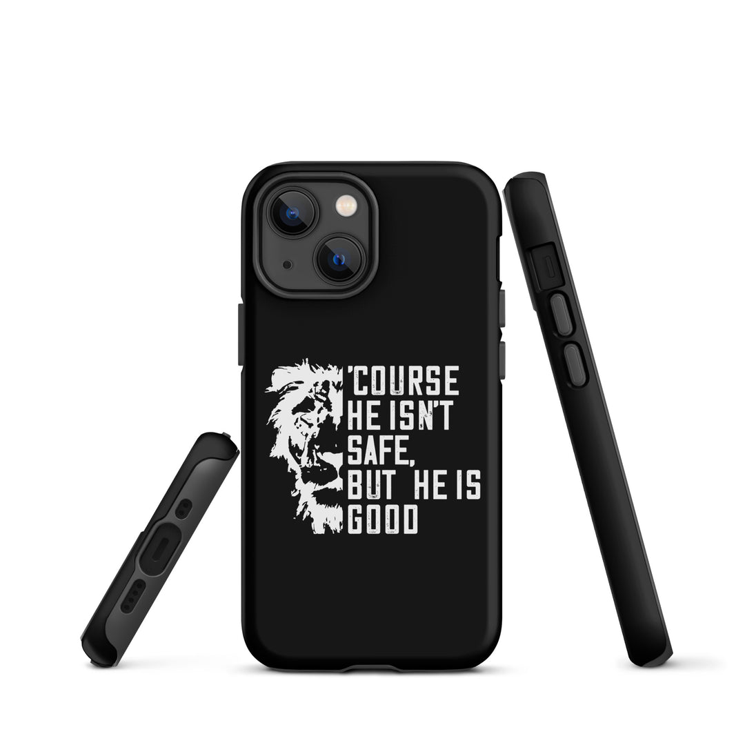 Christian Phone Case for iPhone® 'Course He Isn't Safe Black iPhone® Phone Cases   