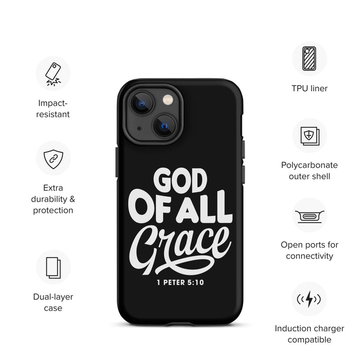 Christian Phone Case God of All Grace Black for iPhone® iPhone® Phone Cases   