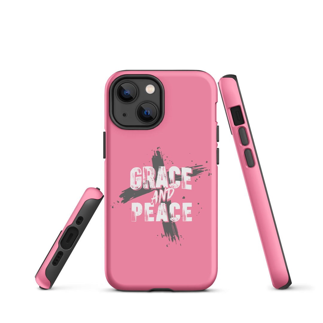 Christian Phone Case Grace and Peace Cross Pink for iPhone® iPhone® Phone Cases   