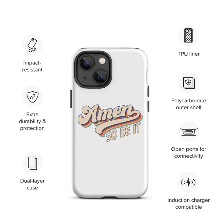 Christian Phone Case Amen So Be It White for iPhone® iPhone® Phone Cases   