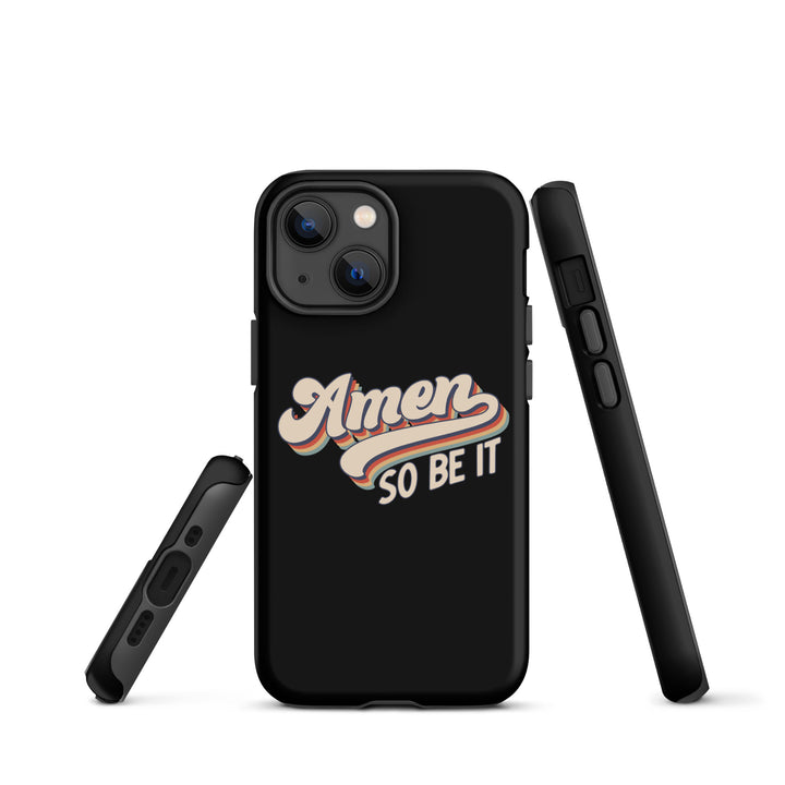 Christian Phone Case Amen So Be It Black for iPhone® iPhone® Phone Cases   