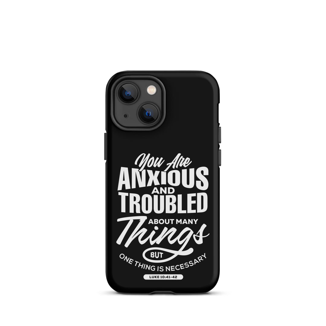 Christian Phone Case Anxious And Troubled Black for iPhone® iPhone® Phone Cases Matte iPhone 13 mini 