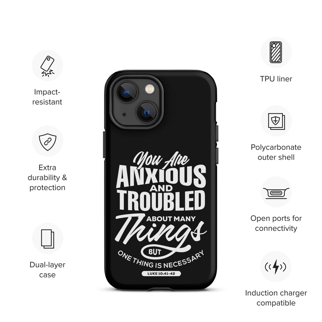 Christian Phone Case Anxious And Troubled Black for iPhone® iPhone® Phone Cases   