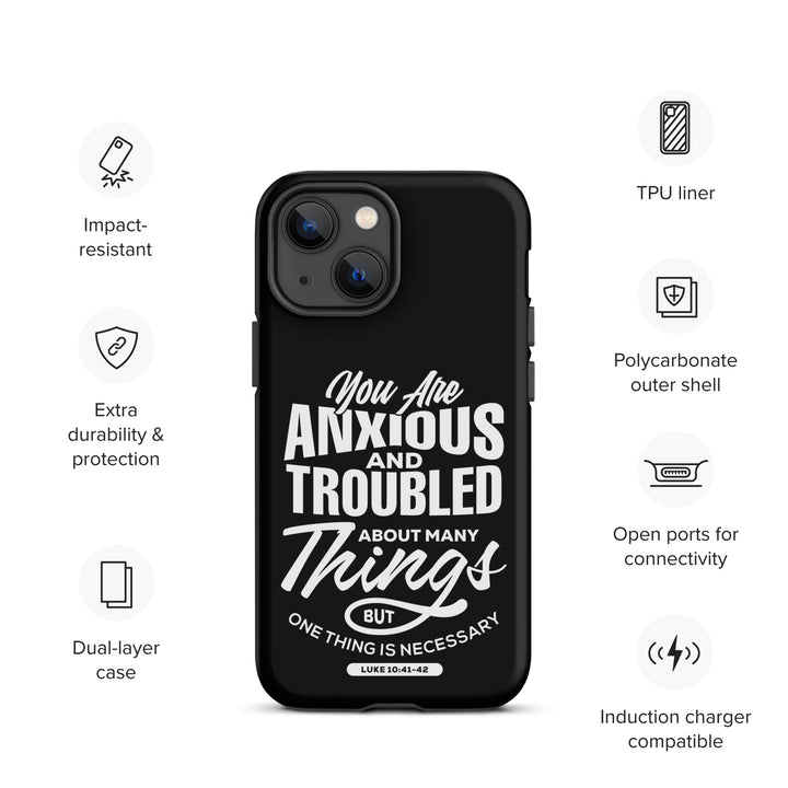 Christian Phone Case Anxious And Troubled Black for iPhone® iPhone® Phone Cases   