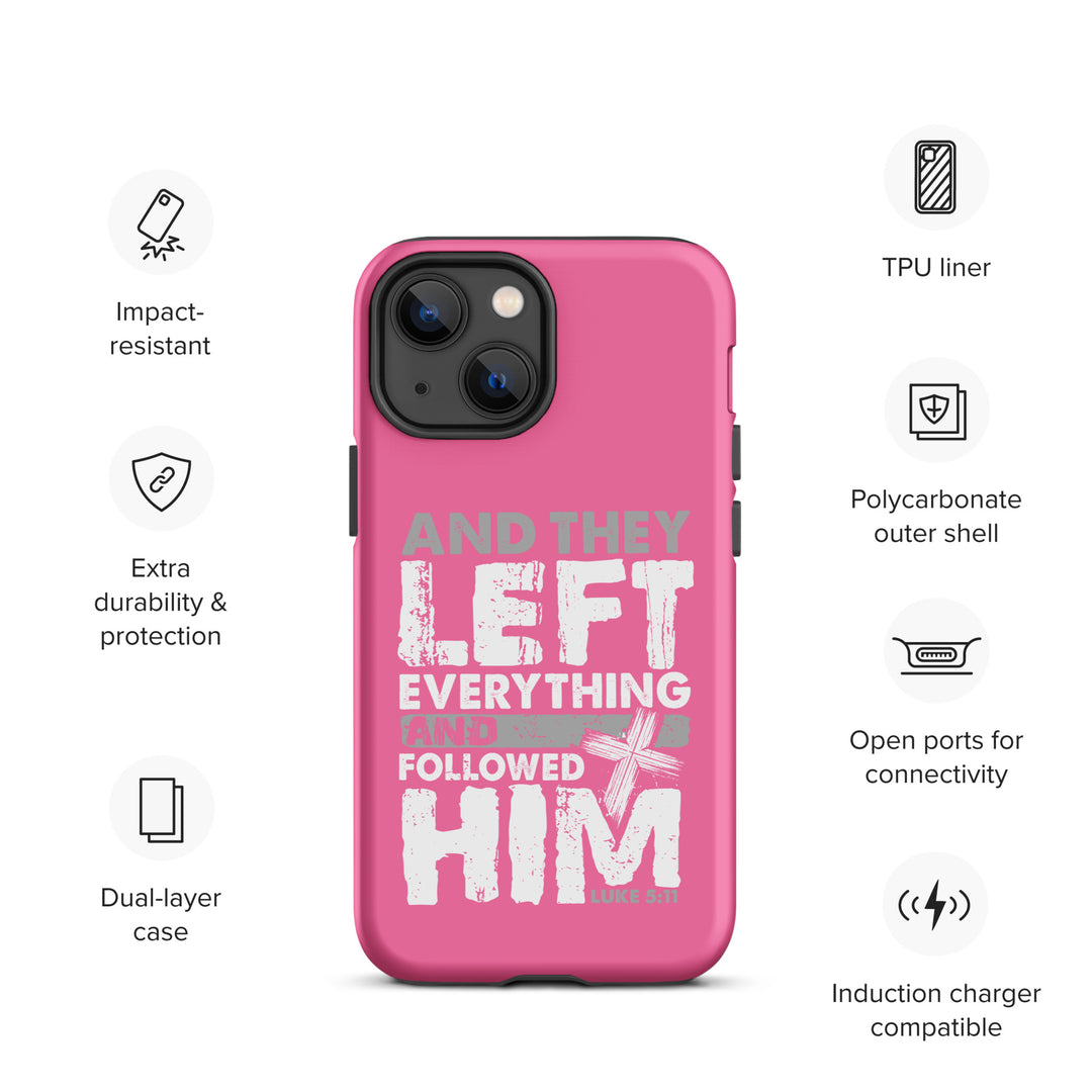 Christian Phone Case Left Everything Cross Pink for iPhone® iPhone® Phone Cases   