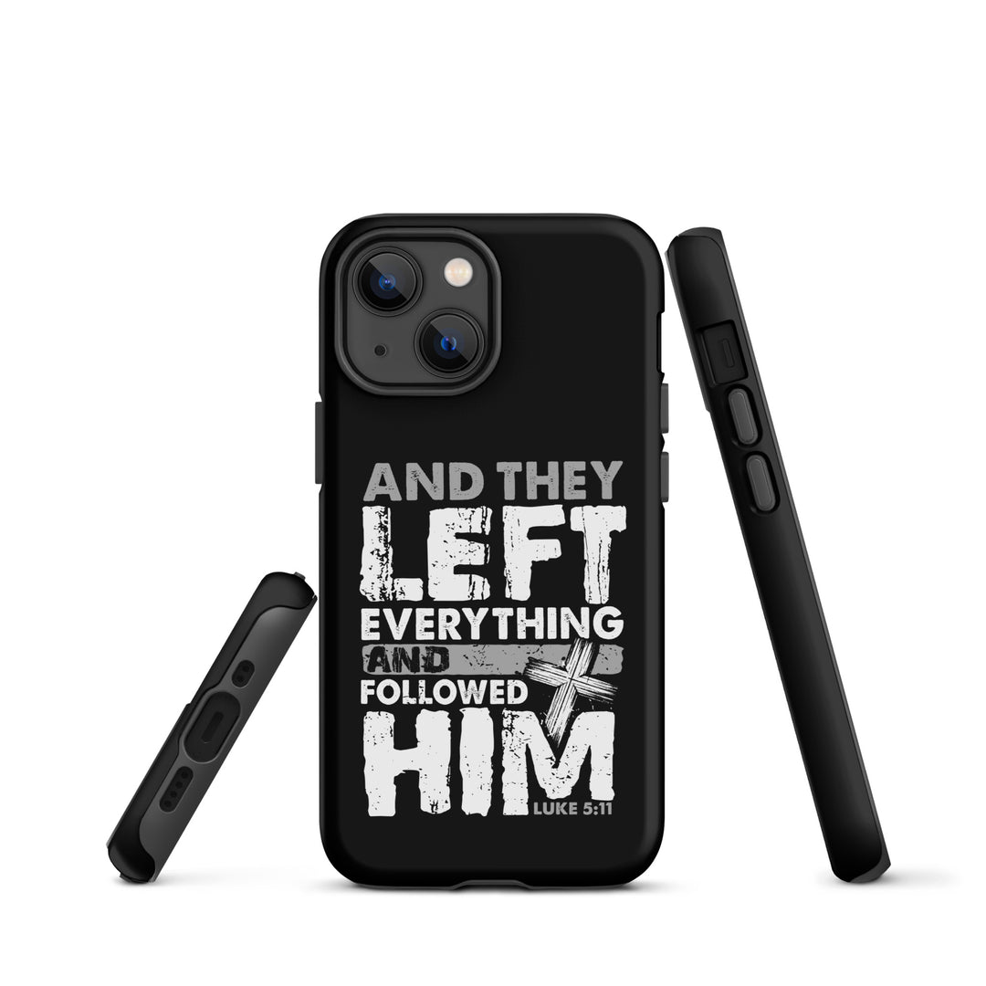 Christian Phone Case Left Everything Cross Black for iPhone® iPhone® Phone Cases   