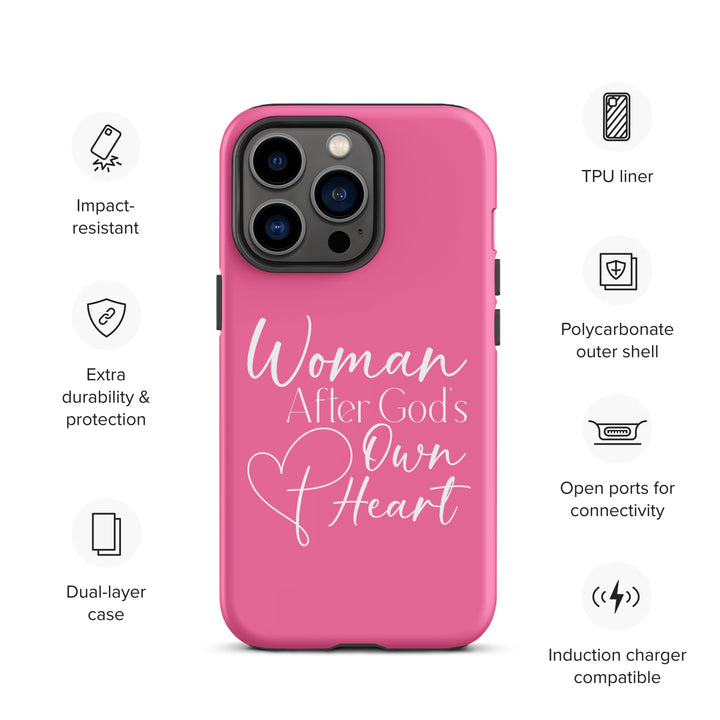 Christian Phone Case Woman After God's Heart Pink for iPhone® iPhone® Phone Cases   