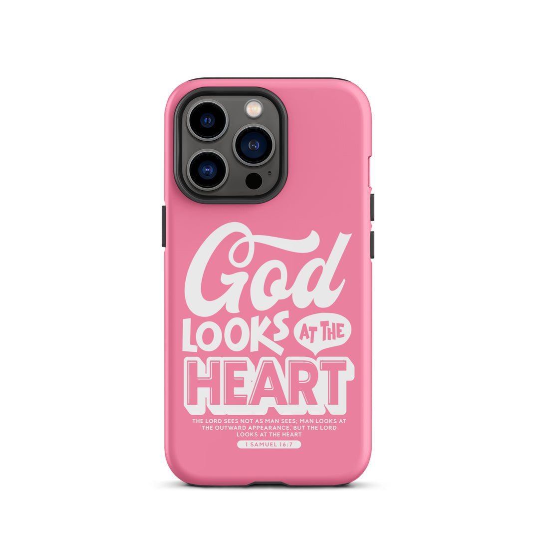 Christian Phone Case God Looks At Heart for iPhone® iPhone® Phone Cases Matte iPhone 13 Pro 