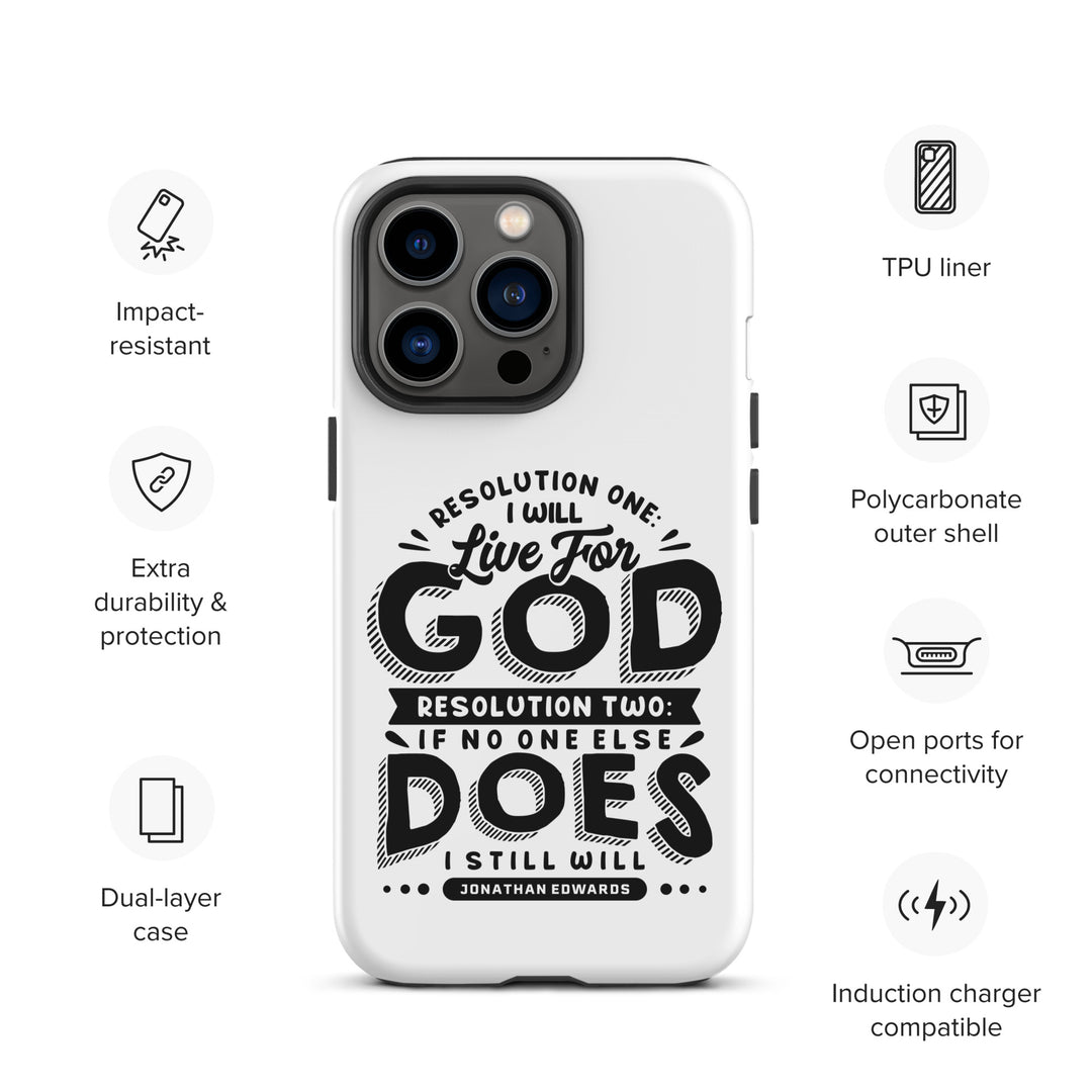 Christian Phone Case Live For God White for iPhone® iPhone® Phone Cases   