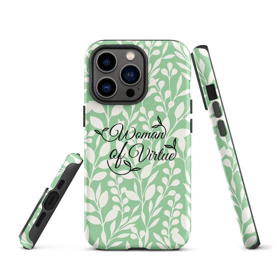 Christian Phone Case Woman of Virtue Green for iPhone® iPhone® Phone Cases   