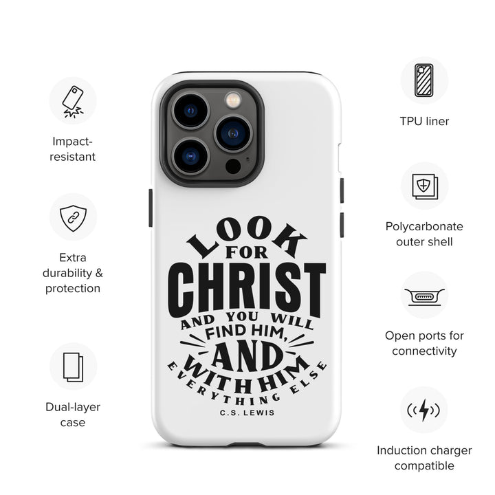 Christian Phone Case Look For Christ White for iPhone® iPhone® Phone Cases   