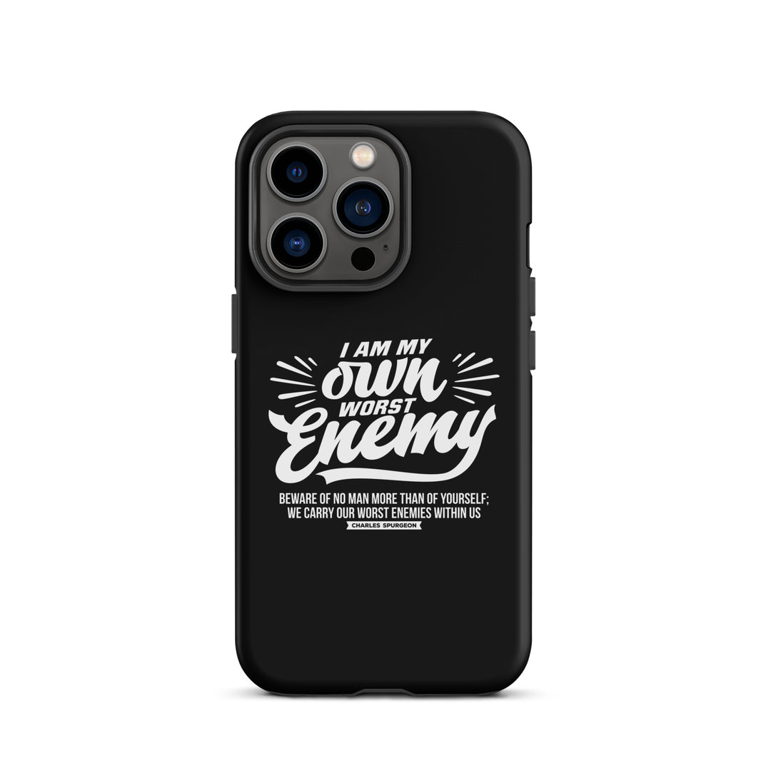 Christian Phone Case Worst Enemy Black for iPhone® iPhone® Phone Cases Matte iPhone 13 Pro 