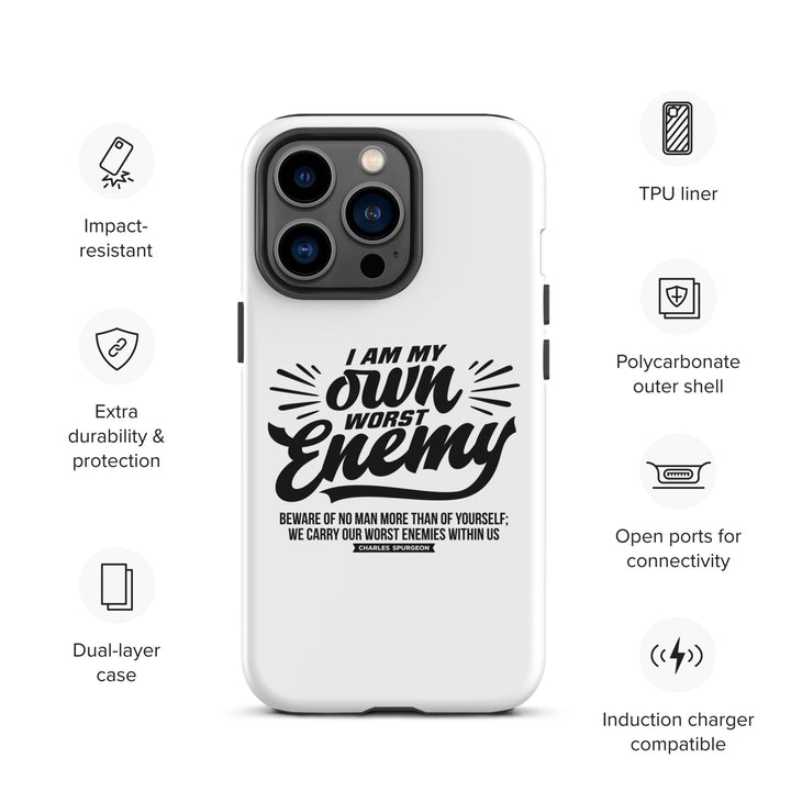 Christian Phone Case Worst Enemy White for iPhone® iPhone® Phone Cases   