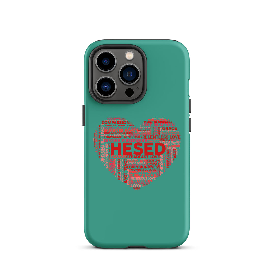 Christian Phone Case Hesed Heart Teal for iPhone® iPhone® Phone Cases Matte iPhone 13 Pro 