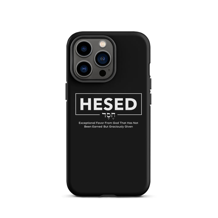 Christian Phone Case Hesed Hebrew Exceptional Favor Black for iPhone® iPhone® Phone Cases   