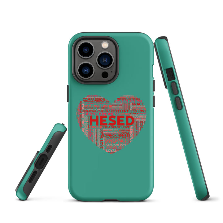 Christian Phone Case Hesed Heart Teal for iPhone® iPhone® Phone Cases   