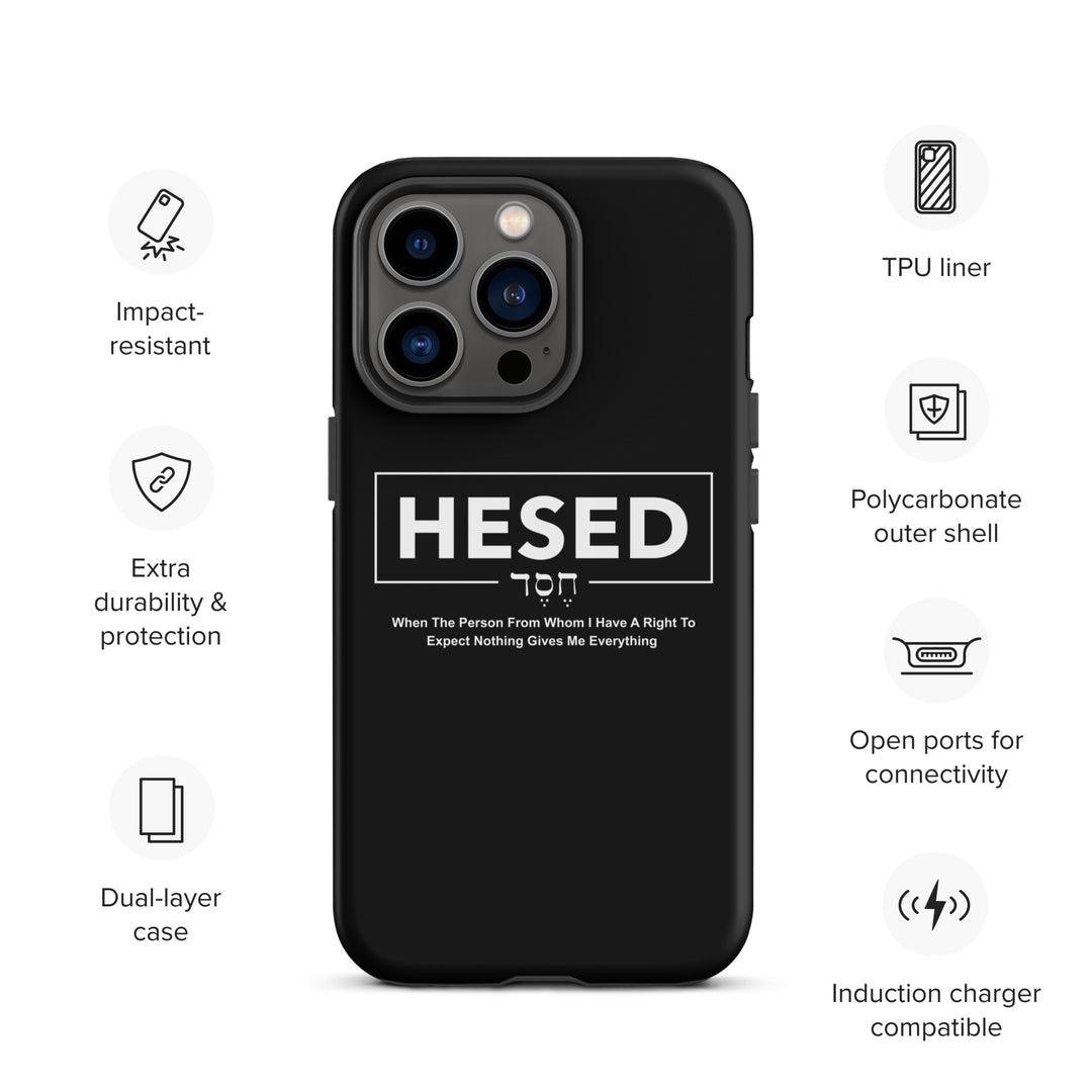 Christian Phone Case Hesed Everything Black for iPhone® iPhone® Phone Cases   