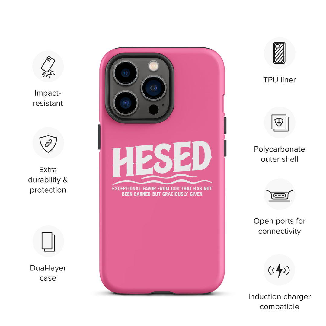 Christian Phone Case Hesed Exceptional Favor Pink for iPhone® iPhone® Phone Cases   