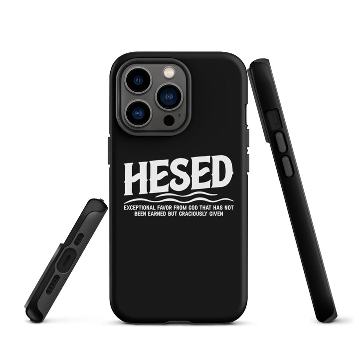 Christian Phone Case Hesed Exceptional Favor Black for iPhone® iPhone® Phone Cases   