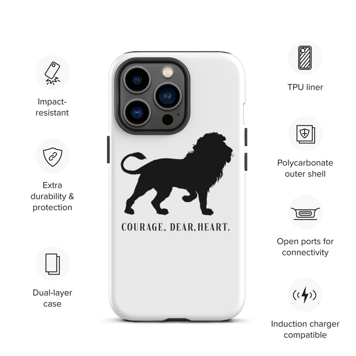 Christian Phone Case Courage Dear Heart White for iPhone® iPhone® Phone Cases   