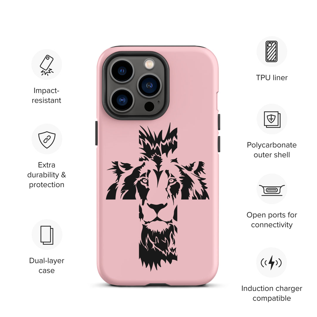 Christian Phone Case Aslan Cross Pink for iPhone® iPhone® Phone Cases   