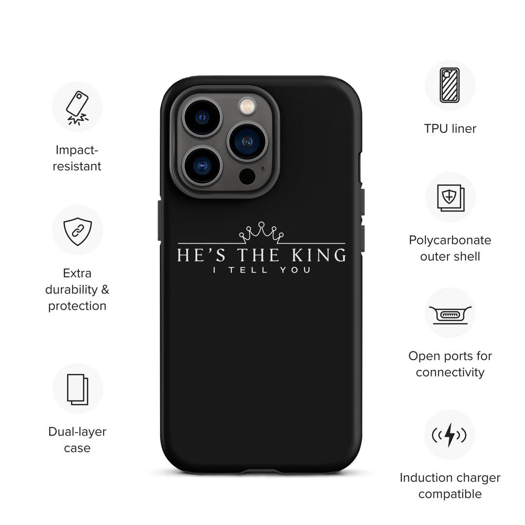 Christian Phone Case He's The King Black for iPhone® iPhone® Phone Cases   