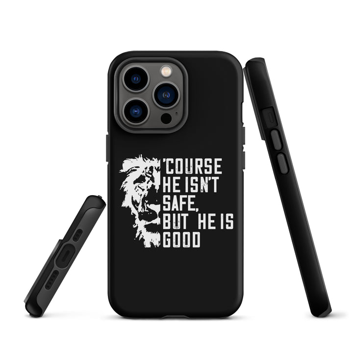 Christian Phone Case for iPhone® 'Course He Isn't Safe Black iPhone® Phone Cases   