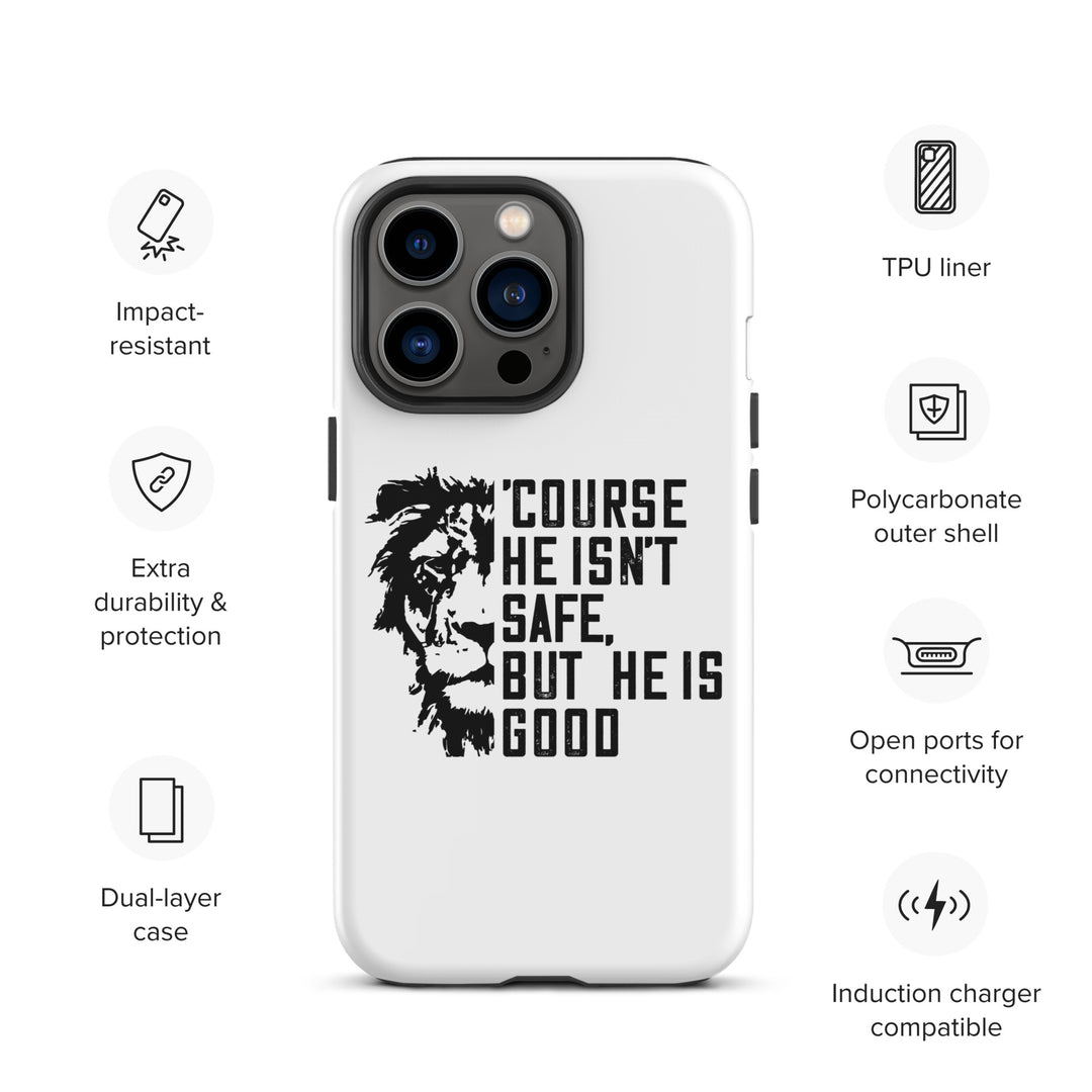 Christian Phone Case 'Course He Isn't Safe White for iPhone® iPhone® Phone Cases   