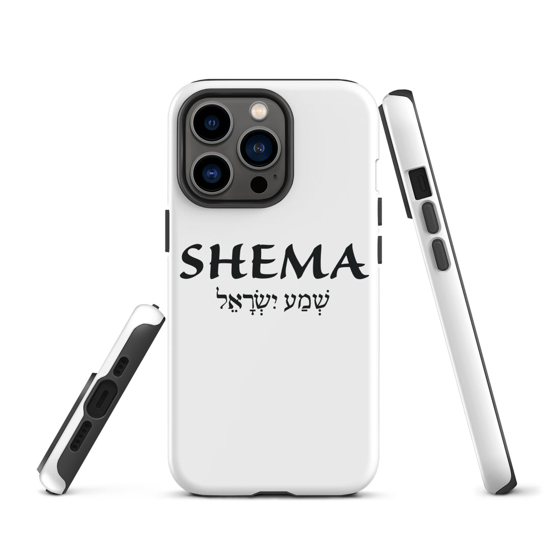 Christian Phone Case Shema Hebrew White for iPhone® iPhone® Phone Cases   