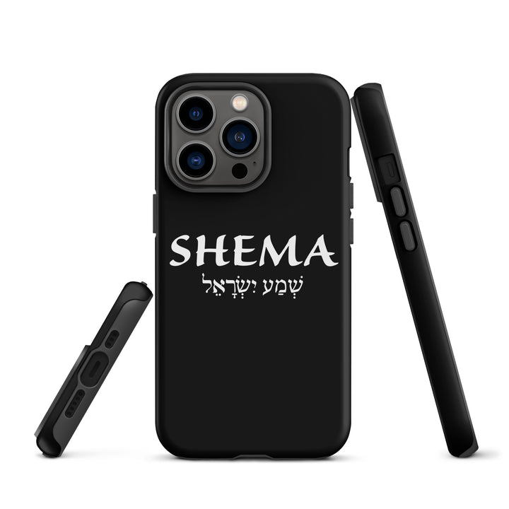 Christian Phone Case Shema Hebrew Black for iPhone® iPhone® Phone Cases   