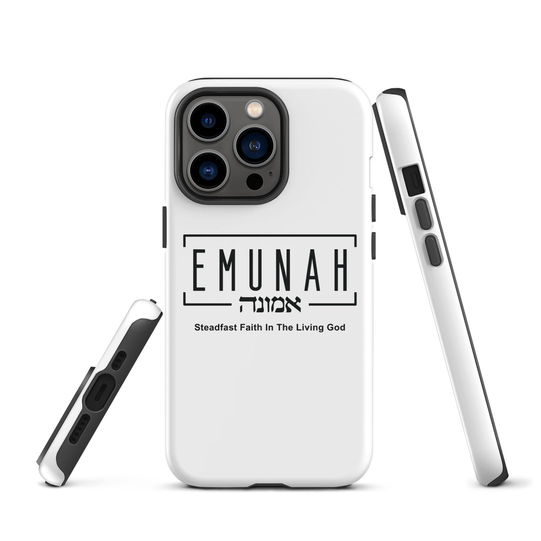 Christian Phone Case Emunah Steadfast Faith White for iPhone® iPhone® Phone Cases   