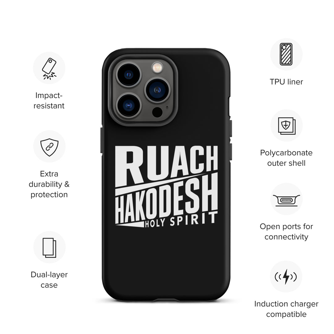 Christian Phone Case Ruach Hakodesh Holy Spirit Black for iPhone® iPhone® Phone Cases   