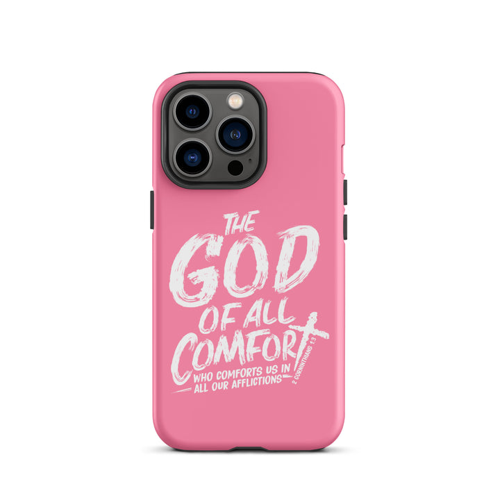 Christian Phone Case God of All Comfort Pink for iPhone® iPhone® Phone Cases Matte iPhone 13 Pro 