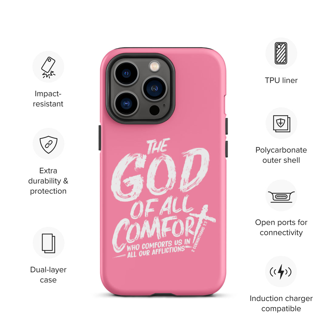 Christian Phone Case God of All Comfort Pink for iPhone® iPhone® Phone Cases   